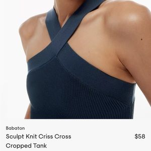 Aritzia Babaton halter crop sculpt material